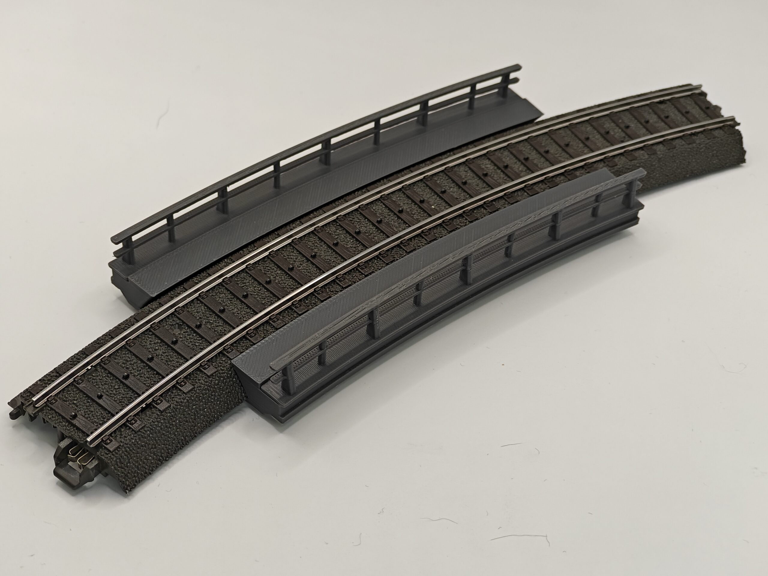 Buet Brostykke R3 15 Grader til Märklin/Trix D-skinner - Billede 2
